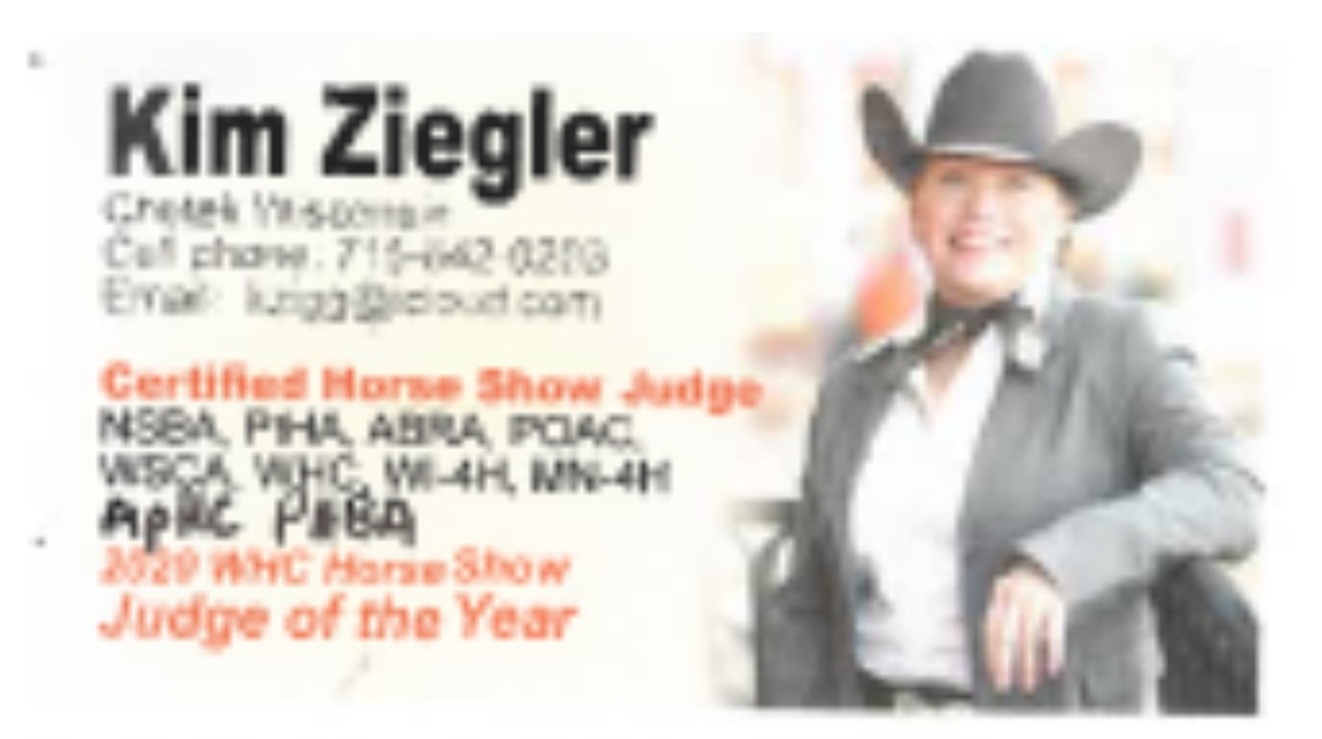 Kimberly Ziegler POA Judge Pony of the Americas Club, Inc.